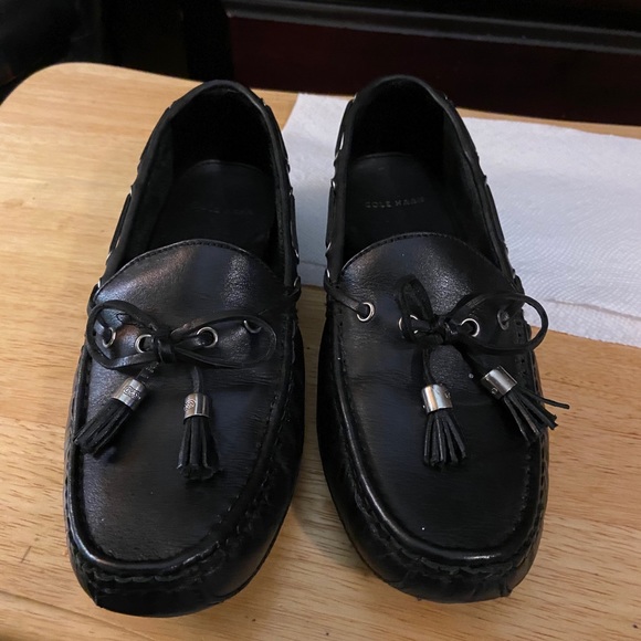 black driving moccasins